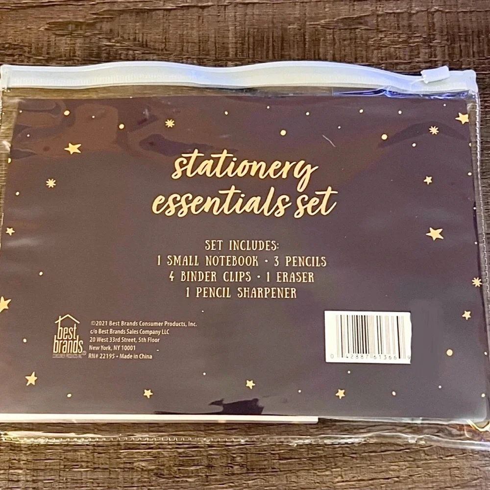 💞 New 10-Piece Celestial Star Blue & White Stationary Essentials Gift Set